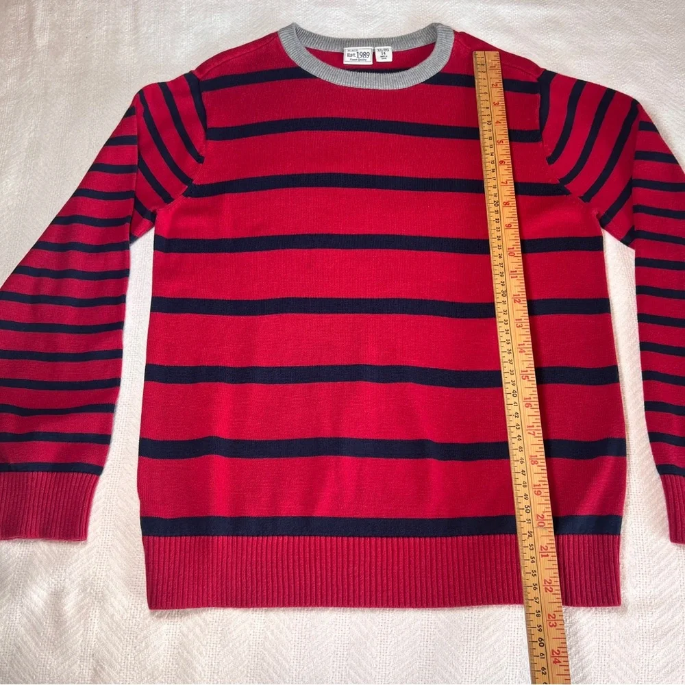 Children’s Place Y2K Striped Sweater Red Navy Preppy Skater Kids‎ XL 14